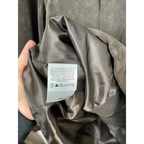 Eddie Bauer Suede Jacket In Brown Size Large - Picture 8 of 9